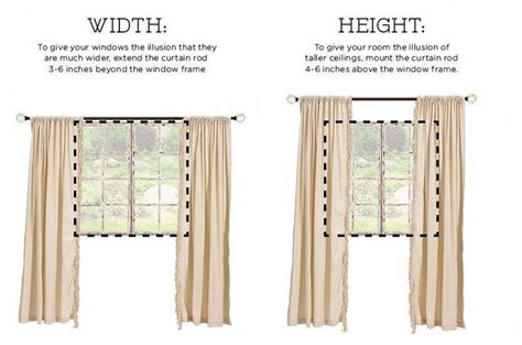 What is the rule of thumb for curtains?