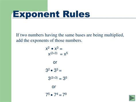 What is the rule that requires adding up the exponents?