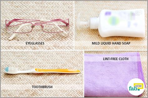 What is the safest way to clean eyeglasses?