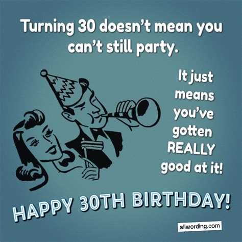 What is the saying for turning 30?