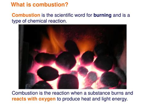 What is the scientific word for burning?