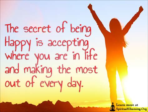 What is the secret of happy life?