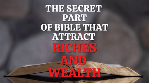 What is the secret of wealth in the Bible?