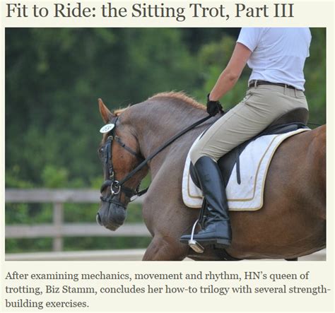 What is the secret to the sitting trot?