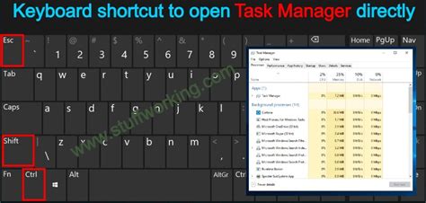 What is the shortcut for Task Manager on startup?