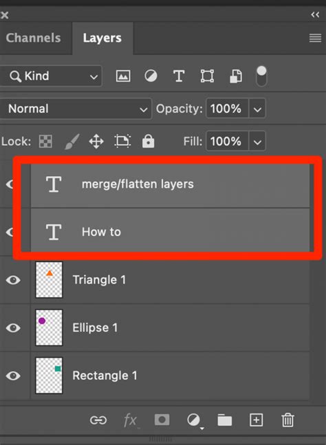 What is the shortcut for flatten layer?