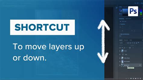 What is the shortcut for layer down?