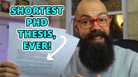 What is the shortest PhD thesis?