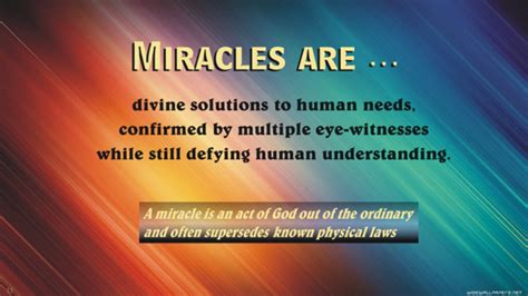 What is the significance of a miracle?