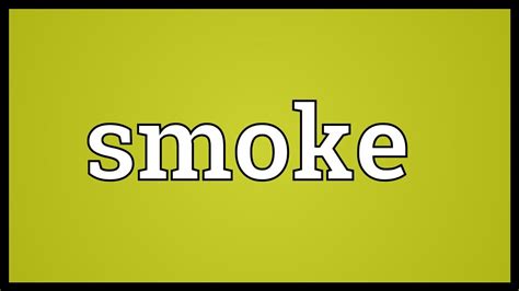 What is the slang word for smokes?