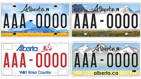 What is the slogan for the Alberta license plate?
