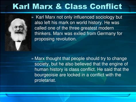 What is the social conflict theory Karl Marx?