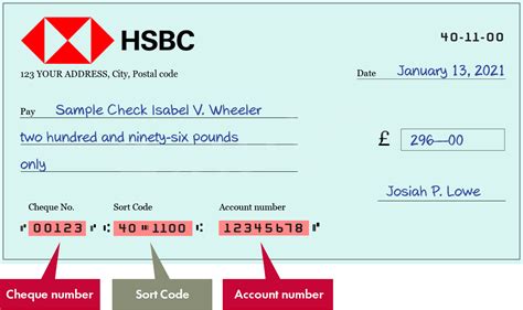 What is the sort code for HSBC UK bank?