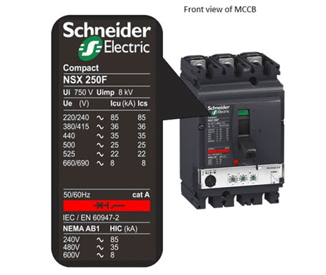 What is the standard kA rating of MCCB?