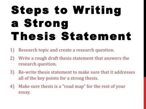 What is the strongest thesis?