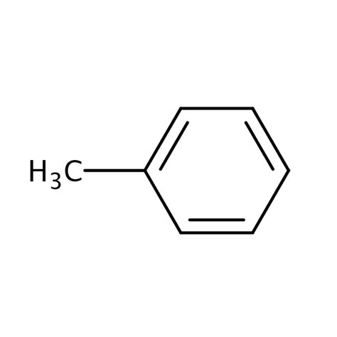 What is the structure and chemical name of toluene?