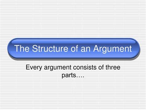 What is the structure of the argument?
