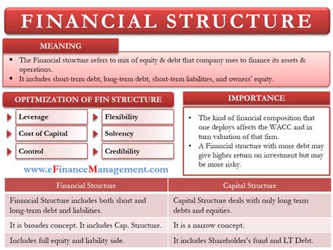 What is the structure of the financial structure?