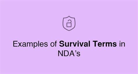 What is the survival clause of an NDA?