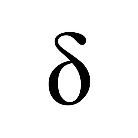 What is the symbol for δ?