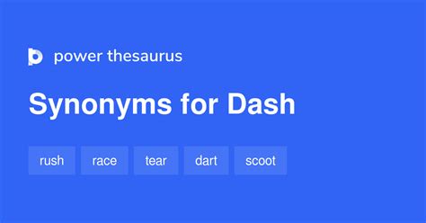 What is the synonym for dash?