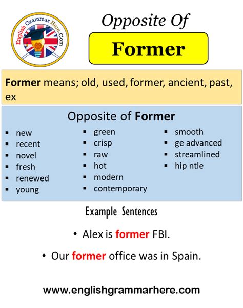 What is the synonym of ex former?