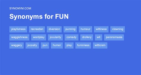 What is the synonym of fun?