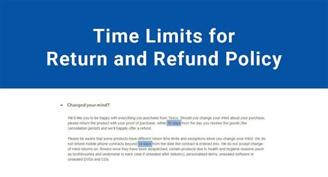 What is the time limit for very returns?