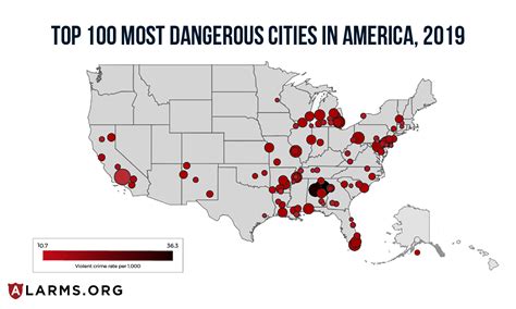 What is the top 10 deadliest city in the US?