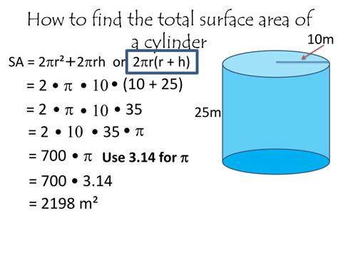 What is the total surface area of this cylinder 15cm 7cm?