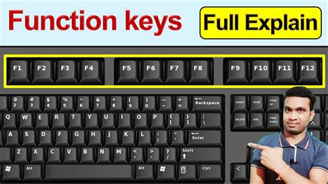 What is the use of F1 F2 F3 key?