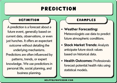 What is the use of prediction?
