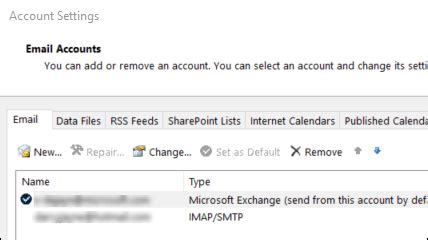 What is the username for Microsoft Exchange email?