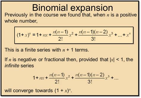 What is the value of n in the binomial expansion?