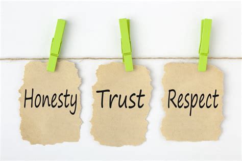 What is the value of trust and honesty?