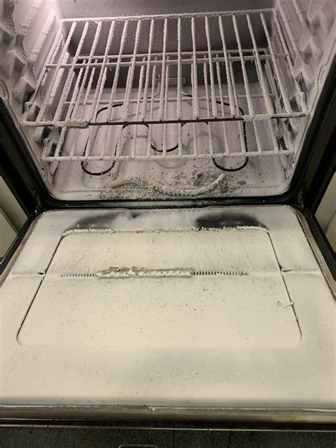 What is the white stuff in my oven after self-cleaning?