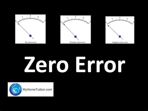 What is the zero error?