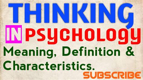 What is thinking in psychology?