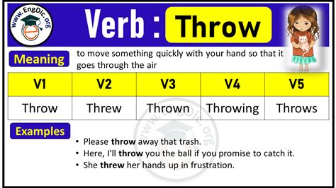What is throw in English grammar?