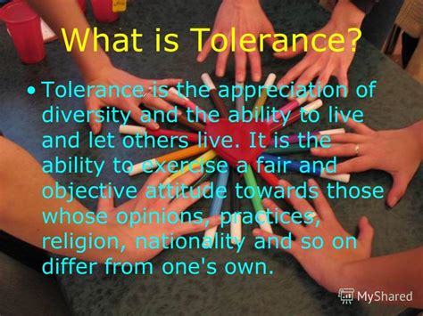 What is tolerance of other people's views?
