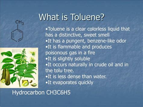 What is toluene commonly used for?
