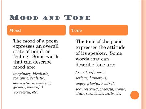 What is tone of language in poem?