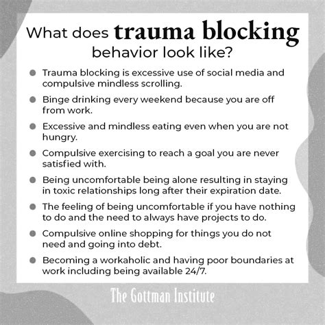 What is trauma blocking?