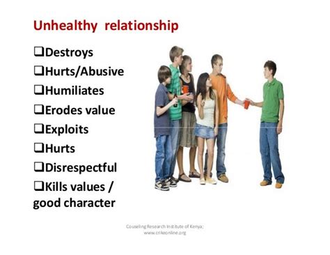 What is unhealthy boy girl relationship?