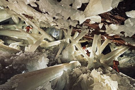 What is unique about the cave of crystals?