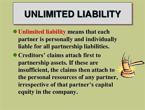 What is unlimited liability for negligence?