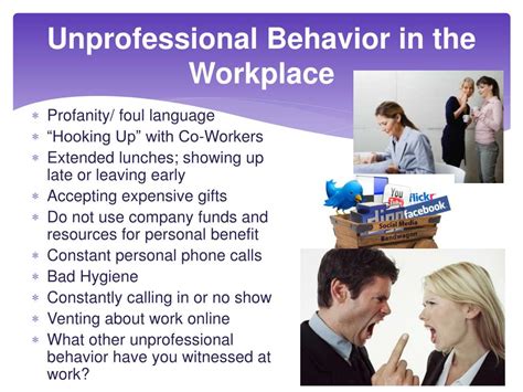 What is unprofessional behaviour?