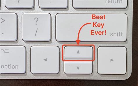 What is up arrow on Mac keyboard?