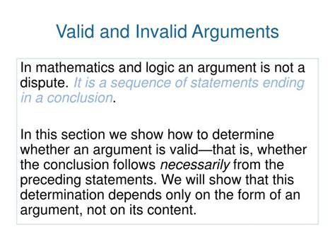 What is valid vs invalid math?