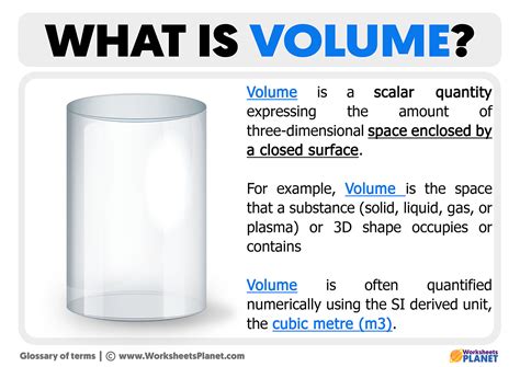 What is volume in life science?